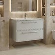 HABITAT ET JARDIN - Meuble Vasque "Nuvola 80 v2" - 80 x 50 x 62 cm - Cashmere - vignette