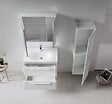 HABITAT ET JARDIN - Meuble Vasque "Nuvola 80 v2" - 80 x 50 x 62 cm - Cashmere - vignette