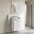 HABITAT ET JARDIN - Ensemble Meuble Vasque avec Miroir (2 Pièces) "Purus 55" - 55 x 50 x 83 cm - White - vignette