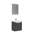 HABITAT ET JARDIN - Ensemble Meuble Vasque avec Miroir (2 Pièces) "Purus 55" - 55 x 50 x 58 cm - Matte Anthracite - vignette