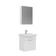 HABITAT ET JARDIN - Ensemble Meuble Vasque avec Miroir (2 Pièces) "Purus 55" - 55 x 50 x 58 cm - White - vignette