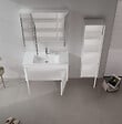 HABITAT ET JARDIN - Ensemble Meuble Vasque avec Miroir (2 Pièces) "Side 100 v3" - 100 x 45 x 52 cm - Matte White - vignette