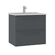 HABITAT ET JARDIN - Meuble Vasque "Nuvola 65 v2" - 65 x 50 x 62 cm - Anthracite - vignette