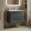 HABITAT ET JARDIN - Meuble Vasque "Nuvola 65 v2" - 65 x 50 x 62 cm - Anthracite - vignette