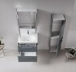 HABITAT ET JARDIN - Meuble Vasque "Nuvola 65 v2" - 65 x 50 x 62 cm - Anthracite - vignette