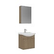 HABITAT ET JARDIN - Ensemble Meuble Vasque avec Miroir (2 Pièces) "Purus 55" - 55 x 50 x 58 cm - Oak - vignette
