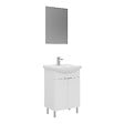HABITAT ET JARDIN - Ensemble Meuble Vasque avec Miroir (2 Pièces) "Purus 55" - 55 x 2 x 83 cm - White - vignette