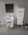 HABITAT ET JARDIN - Ensemble Meuble Vasque avec Miroir (2 Pièces) "Purus 55" - 55 x 2 x 83 cm - White - vignette