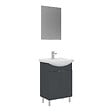 HABITAT ET JARDIN - Ensemble Meuble Vasque avec Miroir (2 Pièces) "Purus 55" - 55 x 2 x 83 cm - Matte Anthracite - vignette