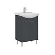 HABITAT ET JARDIN - Meuble Vasque "Purus 55" - 55 x 50 x 83 cm - Matte Anthracite - vignette