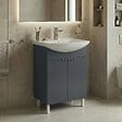 HABITAT ET JARDIN - Meuble Vasque "Purus 55" - 55 x 50 x 83 cm - Matte Anthracite - vignette