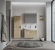 HABITAT ET JARDIN - Meuble Vasque "Purus 80" - 80 x 50 x 58 cm - Sonomo Oak - vignette