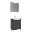 HABITAT ET JARDIN - Ensemble Meuble Vasque avec Miroir (2 Pièces) "Purus 65" - 65 x 50 x 83 cm - Matte Anthracite - vignette
