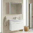 HABITAT ET JARDIN - Ensemble Meuble Vasque avec Miroir (2 Pièces) "Purus 80" - 80 x 50 x 58 cm - White - vignette