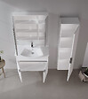 HABITAT ET JARDIN - Ensemble Meuble Vasque avec Miroir (2 Pièces) "Purus 80" - 80 x 50 x 58 cm - White - vignette