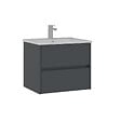 HABITAT ET JARDIN - Meuble Vasque "Side 65 v2" - 65 x 45 x 52 cm - Matte Anthracite - vignette