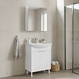 HABITAT ET JARDIN - Ensemble Meuble Vasque avec Miroir (2 Pièces) "Purus 65" - 65 x 50 x 83 cm - White - vignette