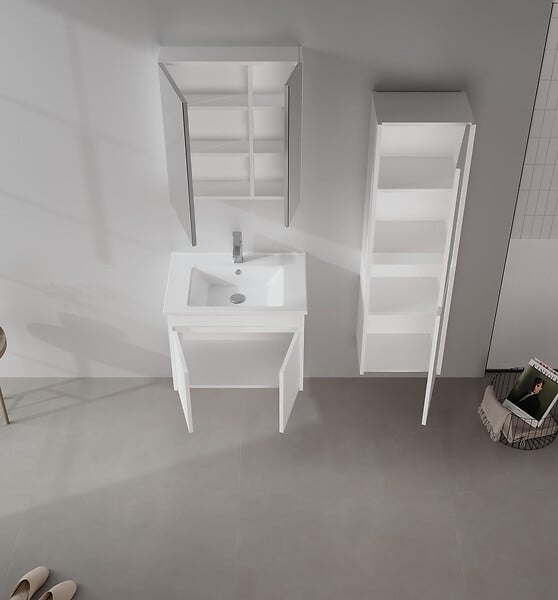HABITAT ET JARDIN - Meuble Vasque "Side 65 v2" - 65 x 45 x 52 cm - Matte White - large