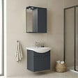 HABITAT ET JARDIN - Ensemble Meuble Vasque avec Miroir (2 Pièces) "Purus 55" - 55 x 50 x 58 cm - Matte Anthracite - vignette