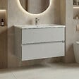 HABITAT ET JARDIN - Meuble Vasque "Nest 91 v2" - 91 x 51 x 55 cm - Matte Cashmere - vignette