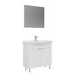 HABITAT ET JARDIN - Ensemble Meuble Vasque avec Miroir (2 Pièces) "Purus 80" - 80 x 50 x 83 cm - White - vignette