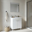 HABITAT ET JARDIN - Ensemble Meuble Vasque avec Miroir (2 Pièces) "Purus 80" - 80 x 50 x 83 cm - White - vignette