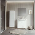 HABITAT ET JARDIN - Ensemble Meuble Vasque avec Miroir (2 Pièces) "Purus 80" - 80 x 50 x 83 cm - White - vignette