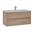 HABITAT ET JARDIN - Meuble Vasque "Side 100 v3" - 100 x 45 x 52 cm - Oak - vignette