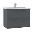 HABITAT ET JARDIN - Meuble Vasque "Nuvola 80 v2" - 80 x 50 x 62 cm - Anthracite - vignette