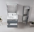 HABITAT ET JARDIN - Meuble Vasque "Nuvola 80 v2" - 80 x 50 x 62 cm - Anthracite - vignette