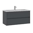 HABITAT ET JARDIN - Meuble Vasque "Side 100 v3" - 100 x 45 x 52 cm - Matte Anthracite - vignette