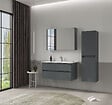 HABITAT ET JARDIN - Meuble Vasque "Side 100 v3" - 100 x 45 x 52 cm - Matte Anthracite - vignette