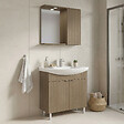 HABITAT ET JARDIN - Ensemble Meuble Vasque avec Miroir (2 Pièces) "Purus 80" - 80 x 50 x 83 cm - Oak - vignette