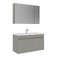 HABITAT ET JARDIN - Ensemble Meuble Vasque avec Miroir (2 Pièces) "Tivoli 100" - 100 x 45 x 66 cm - Matte Cashmere - vignette