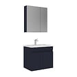 HABITAT ET JARDIN - Ensemble Meuble Vasque avec Miroir (2 Pièces) "Tivoli 65" - 65 x 45 x 57 cm - Matte Navy Blue - vignette