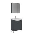HABITAT ET JARDIN - Ensemble Meuble Vasque avec Miroir (2 Pièces) "Purus 65" - 65 x 50 x 83 cm - Matte Anthracite - vignette