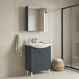 HABITAT ET JARDIN - Ensemble Meuble Vasque avec Miroir (2 Pièces) "Purus 65" - 65 x 50 x 83 cm - Matte Anthracite - vignette