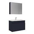 HABITAT ET JARDIN - Ensemble Meuble Vasque avec Miroir (2 Pièces) "Tivoli 85" - 85 x 45 x 57 cm - Matte Navy Blue - vignette