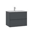 HABITAT ET JARDIN - Meuble Vasque "Nest 71 v2" - 71 x 51 x 55 cm - Matte Anthracite - vignette
