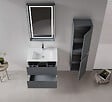 HABITAT ET JARDIN - Meuble Vasque "Nest 71 v2" - 71 x 51 x 55 cm - Matte Anthracite - vignette