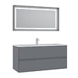 HABITAT ET JARDIN - Ensemble Meuble Vasque avec Miroir (2 Pièces) "Nest 121 v2" - 121 x 51 x 55 cm - Matte Grey - vignette