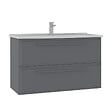 HABITAT ET JARDIN - Meuble Vasque "Nuvola 100 v2" - 100 x 50 x 62 cm - Grey - vignette