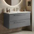 HABITAT ET JARDIN - Meuble Vasque "Nuvola 100 v2" - 100 x 50 x 62 cm - Grey - vignette