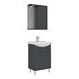 HABITAT ET JARDIN - Ensemble Meuble Vasque avec Miroir (2 Pièces) "Purus 55" - 55 x 50 x 83 cm - Matte Anthracite - vignette