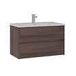 HABITAT ET JARDIN - Meuble Vasque "Side 85 v2" - 85 x 45 x 52 cm - Dark Walnut - vignette