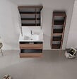 HABITAT ET JARDIN - Meuble Vasque "Side 85 v2" - 85 x 45 x 52 cm - Dark Walnut - vignette