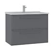 HABITAT ET JARDIN - Meuble Vasque "Nuvola 80 v2" - 80 x 50 x 62 cm - Grey - vignette