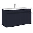 HABITAT ET JARDIN - Meuble Vasque "Tivoli 100" - 100 x 45 x 57 cm - Matte Navy Blue - vignette