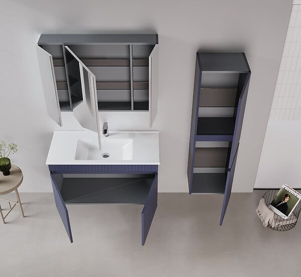 HABITAT ET JARDIN - Meuble Vasque "Tivoli 100" - 100 x 45 x 57 cm - Matte Navy Blue - large