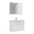 HABITAT ET JARDIN - Ensemble Meuble Vasque avec Miroir (2 Pièces) "Purus 80" - 80 x 50 x 58 cm - White - vignette